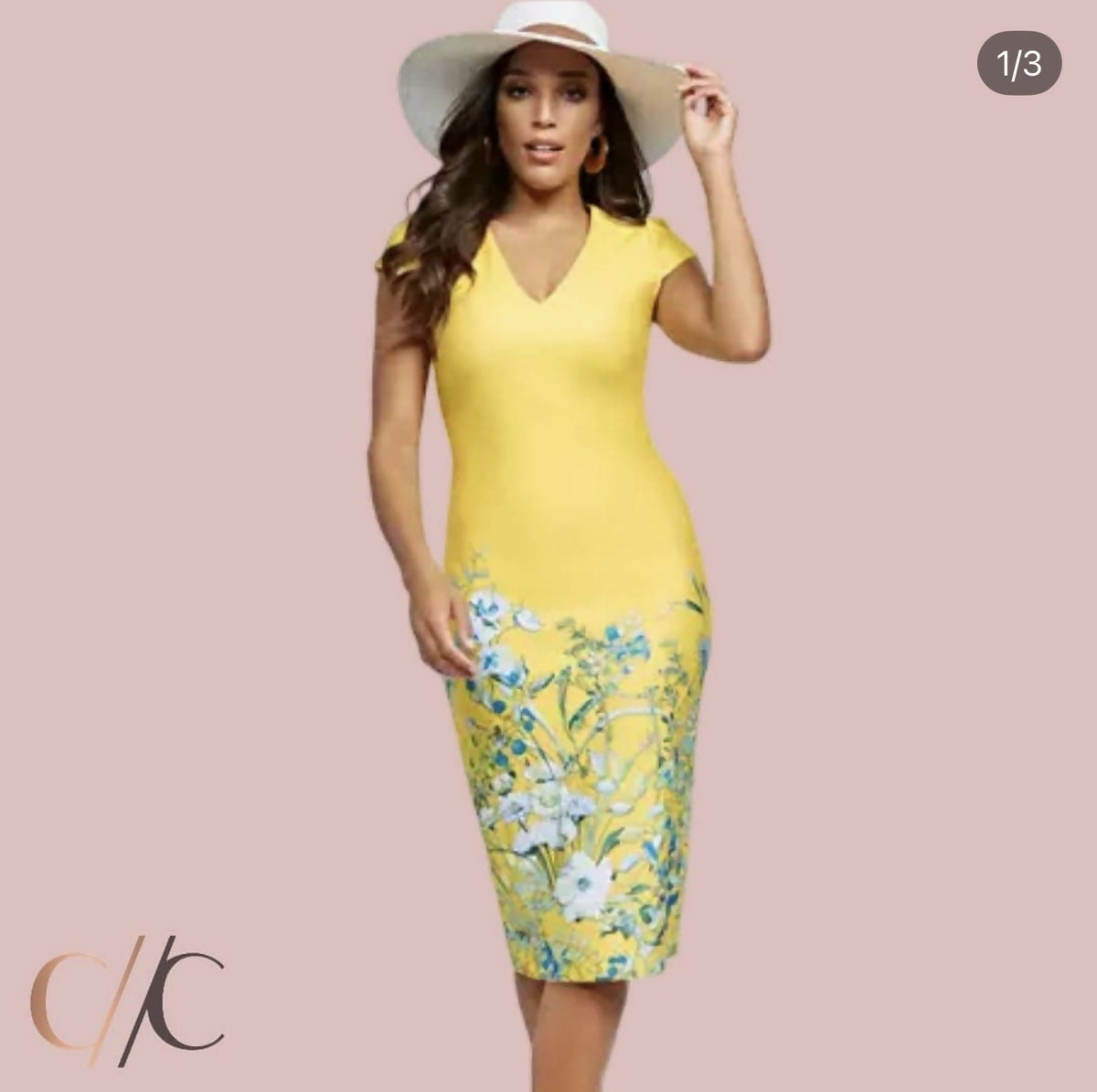 NY&C Yellow Floral Dress