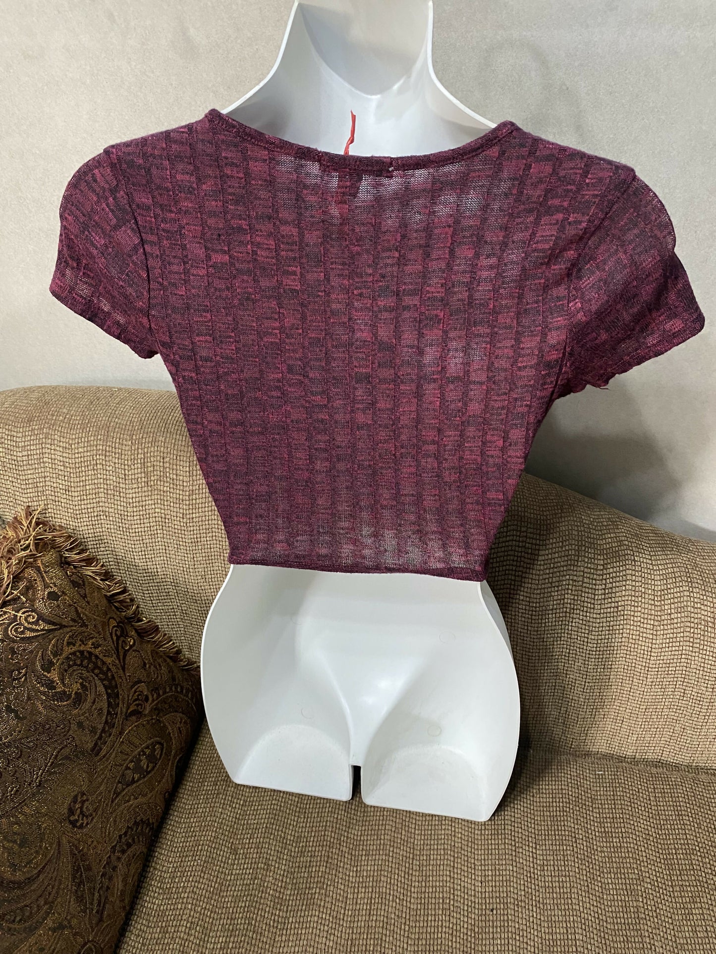 Maroon crop top