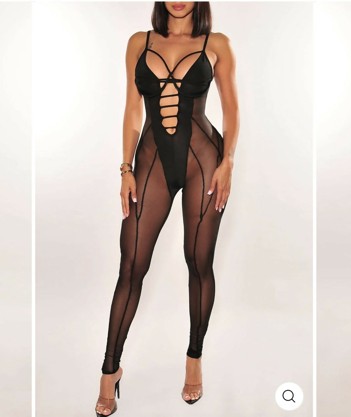 Hotmiamistyles sheer jumpsuit
