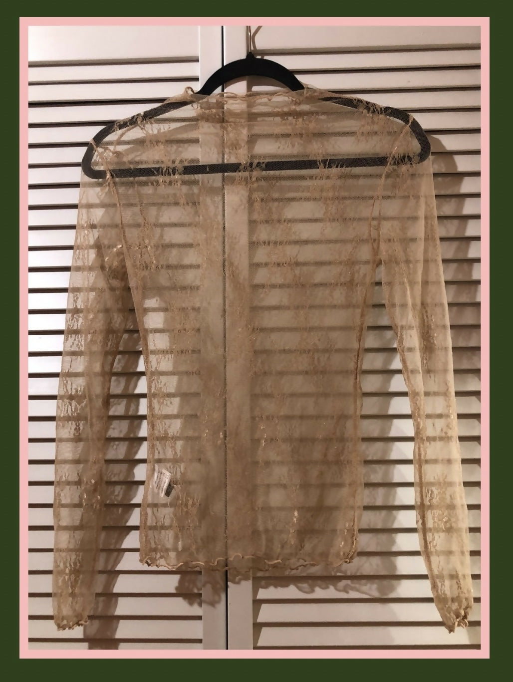 Women’s Patterned Lace Sheer Top