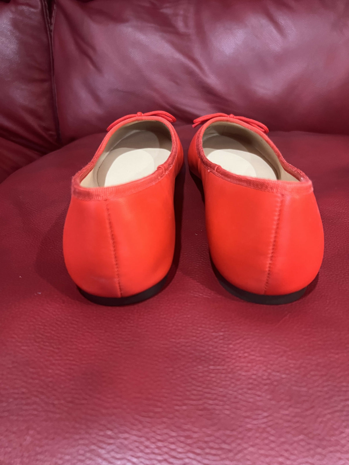 Red Coach ballet flats