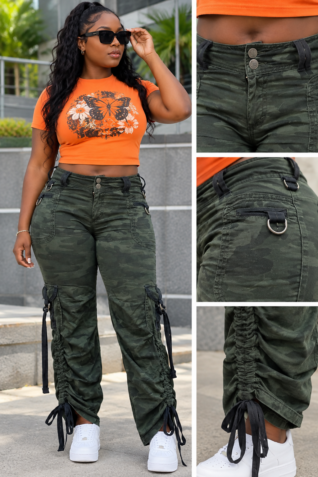 Side Ruched Dual Wear Pants