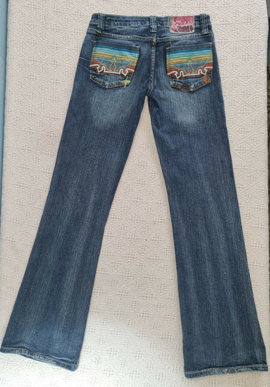 True Religion Low Waist Flare Jeans
