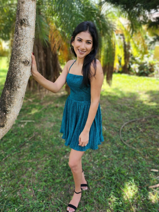 Teal Mini Dress