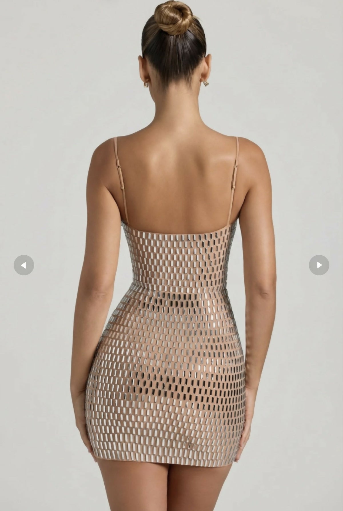 Nude mesh dress
