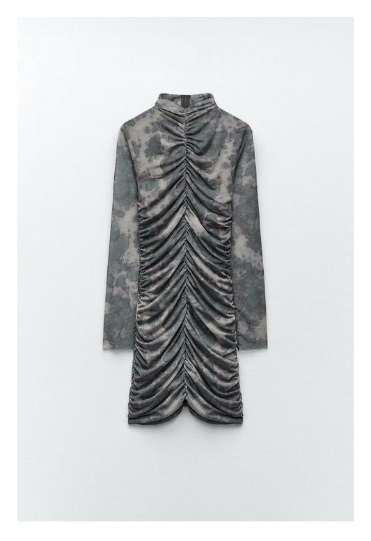 Zara Ruched Tulle Dress