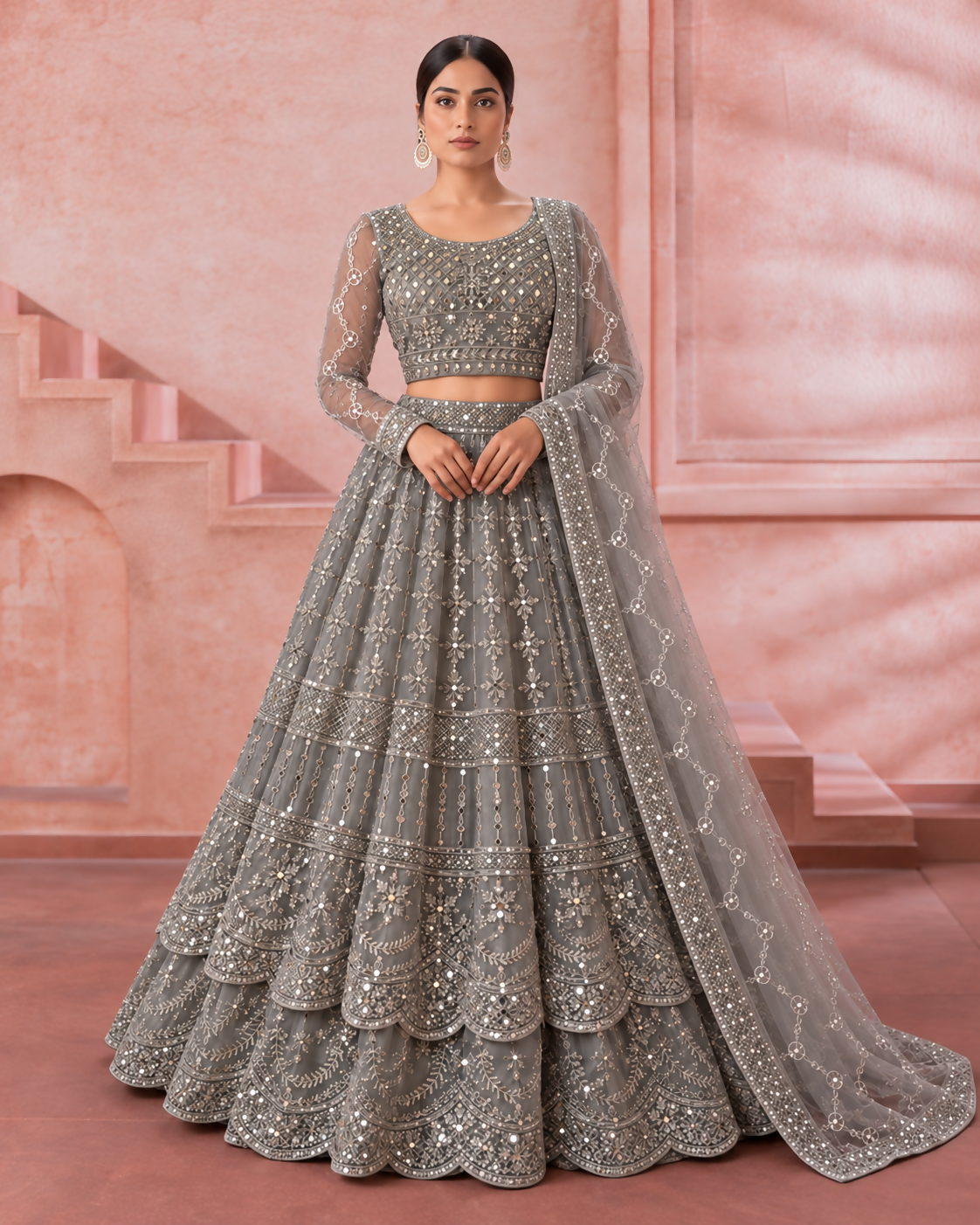 Silver Lehenga