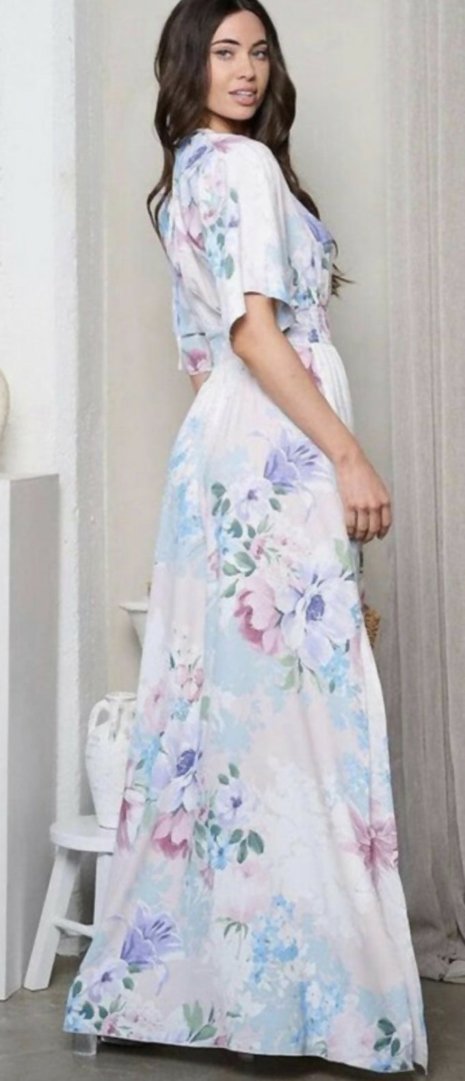 Luxury Loft Floral Kimono Style Maxi