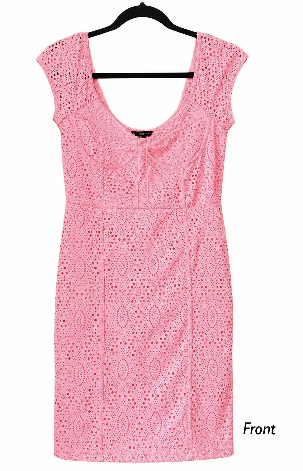 Forever 21 Pink Icing Knit Lace Overlay Bodycon Dress