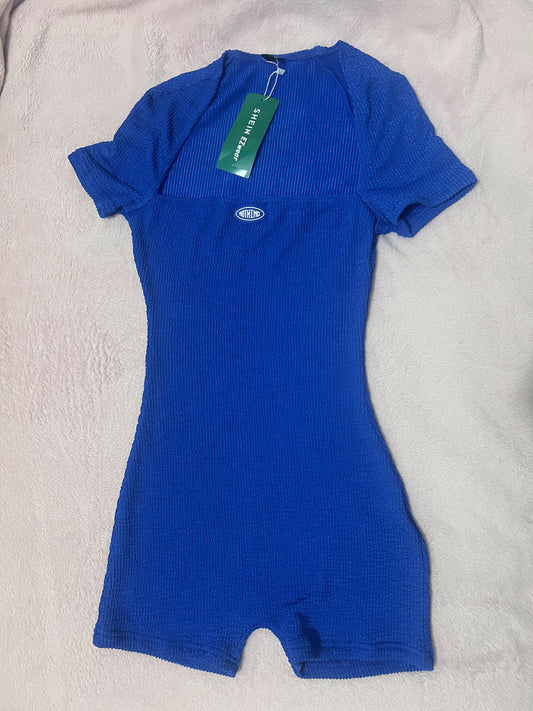 TEXTURED ROMPER WITH SLEEVES