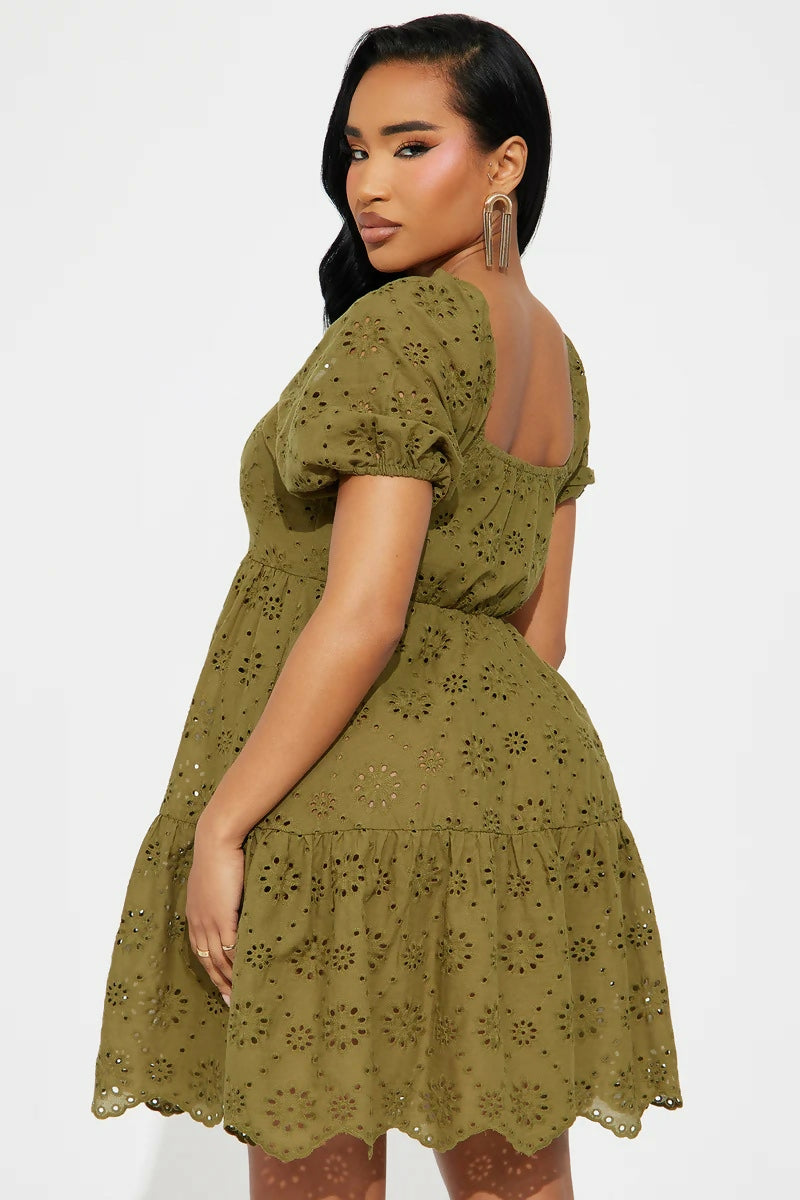 Fashion Nova Eyelet Mini Dress