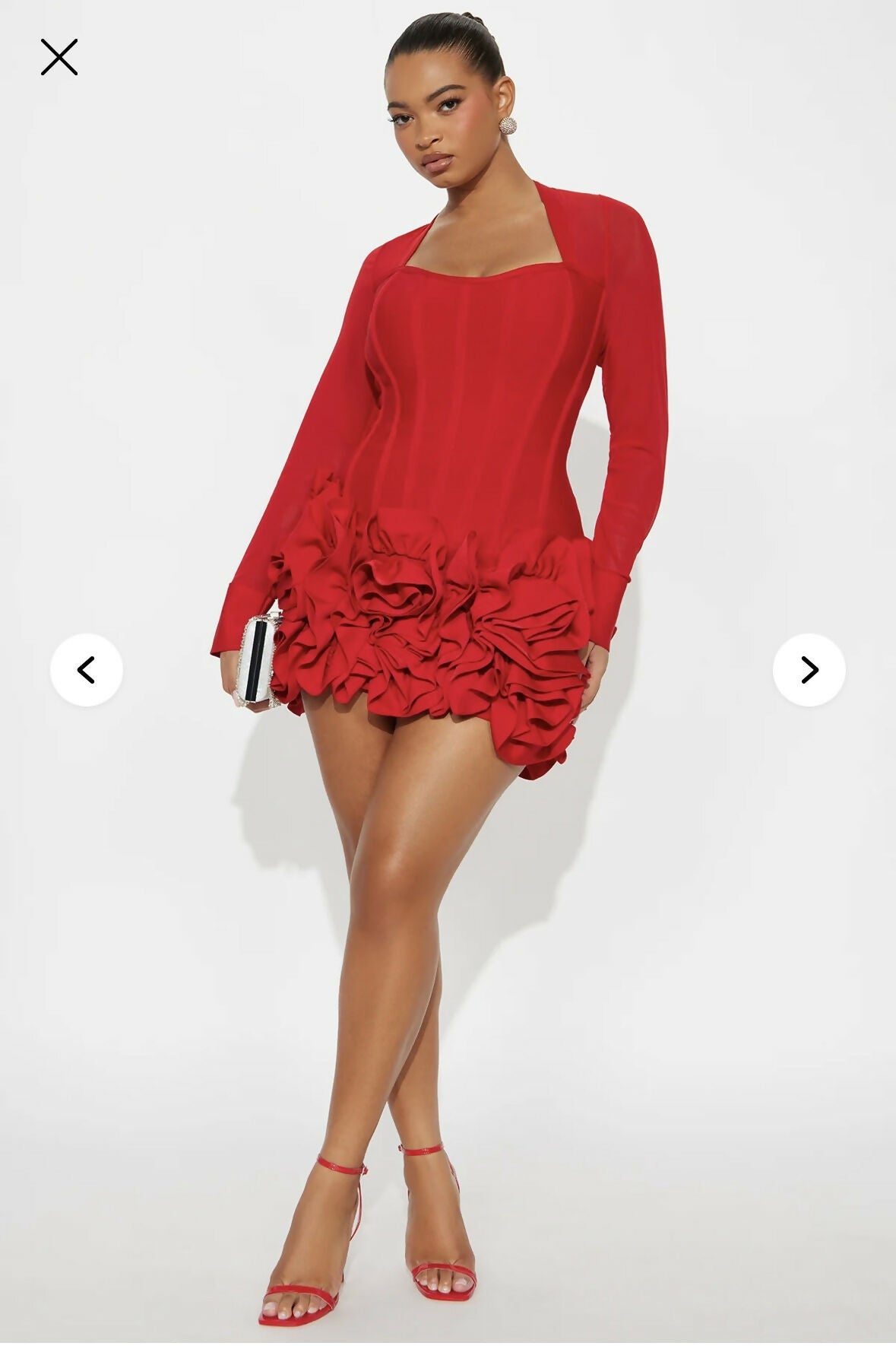 Fashion Nova Blessed Beauty Long Sleeve Dress