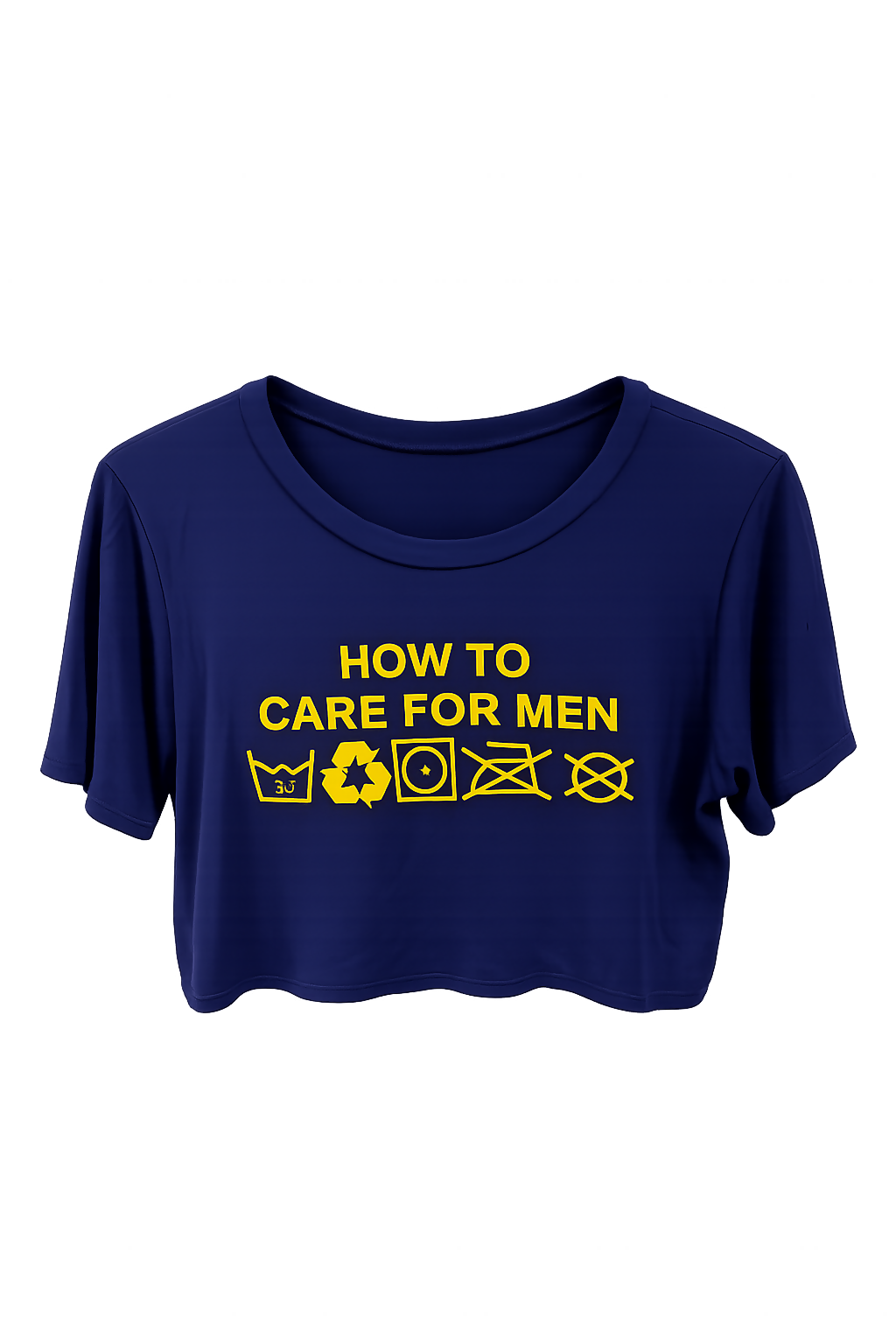 Navy Graphic Crop Top