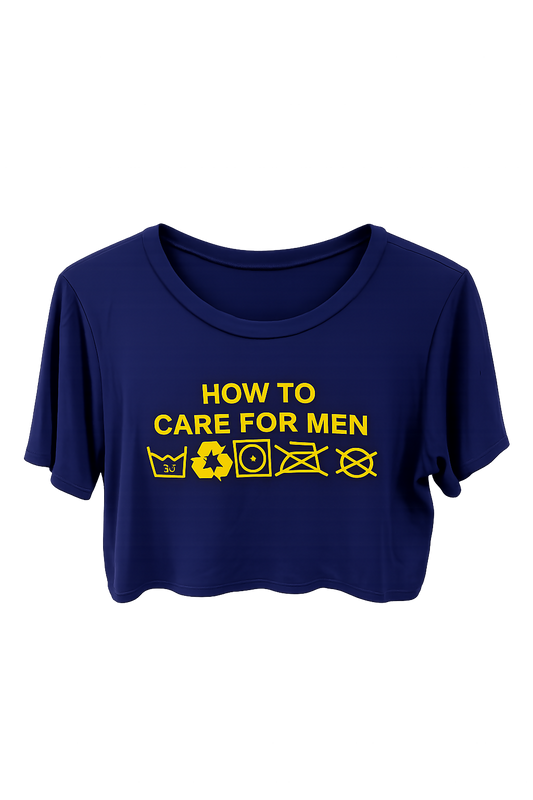 Navy Graphic Crop Top