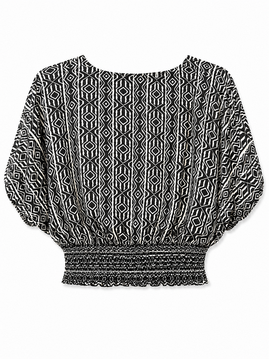 Zara Geometric Print Crop Top