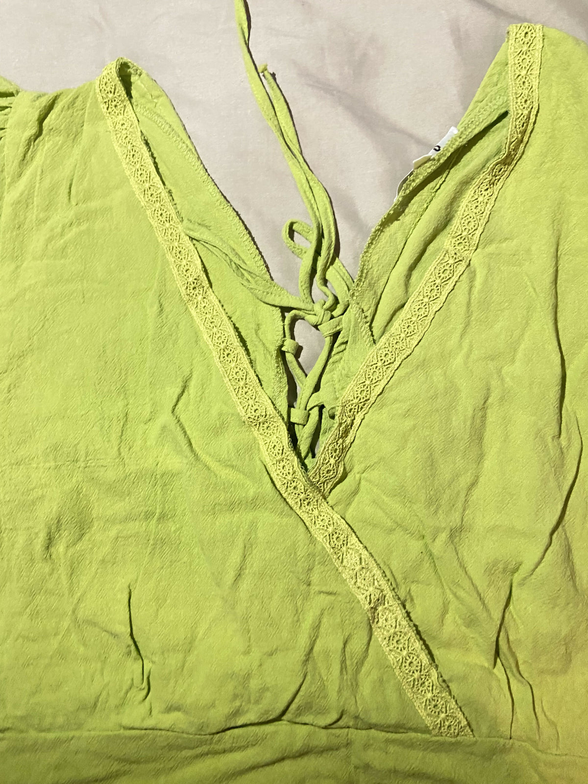 Green Sofia Cropped Blouse