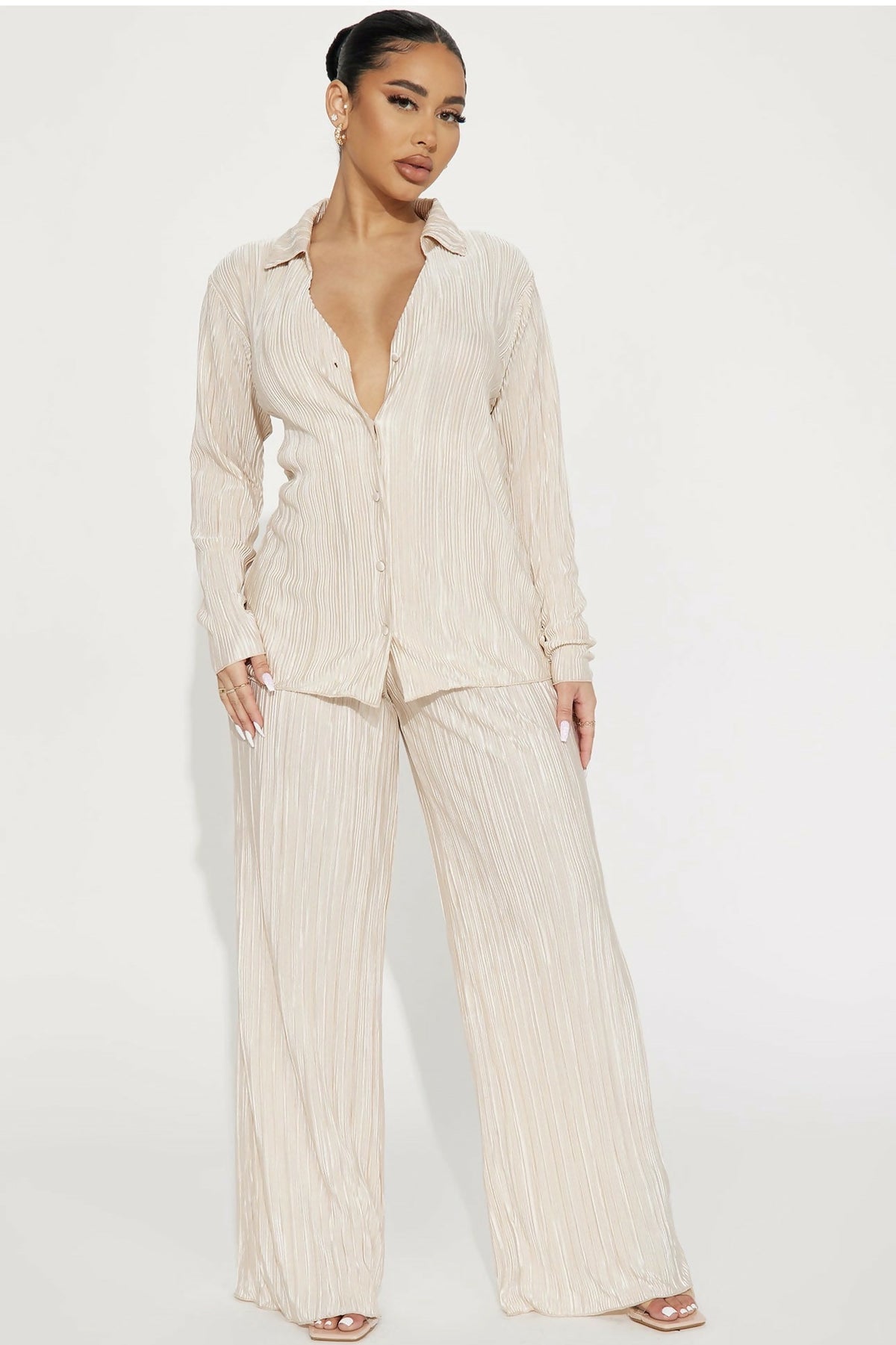 If It Plisse You Pant Set
