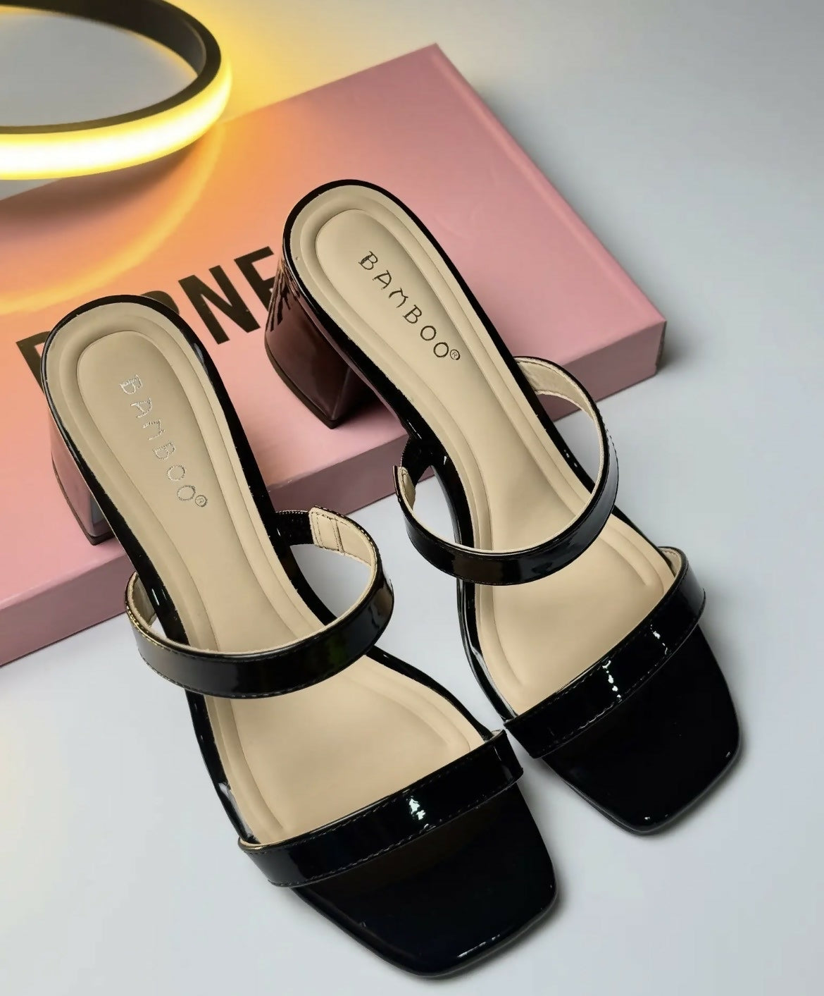 Double Strap Block Heel
