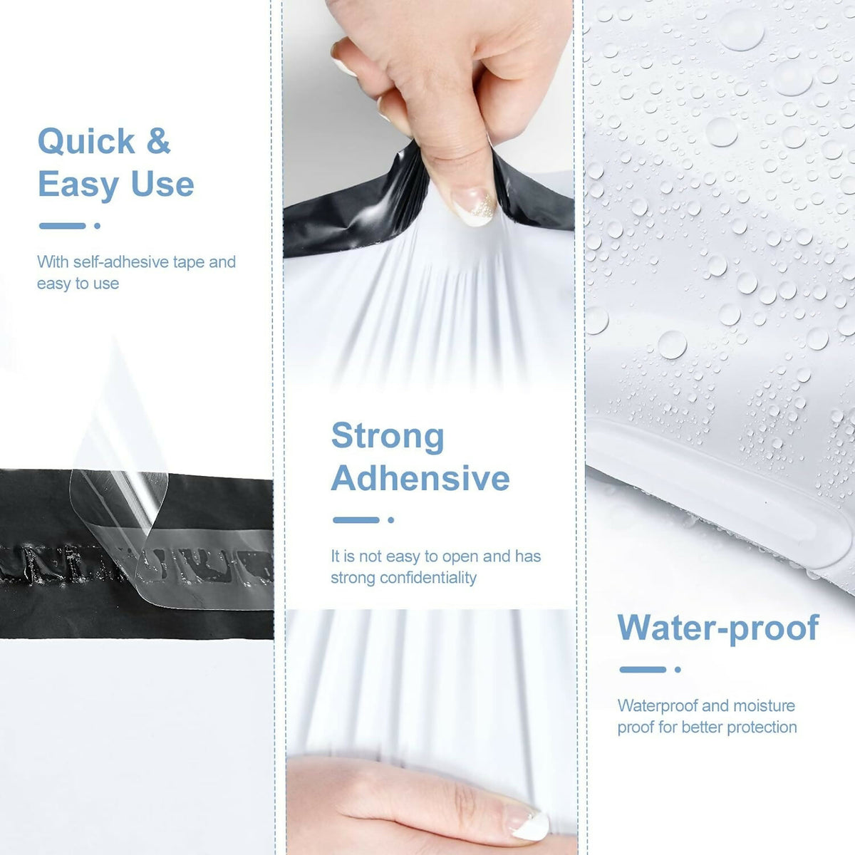 White Poly Mailers 10x13 in