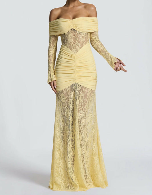 Yellow Formal dress.