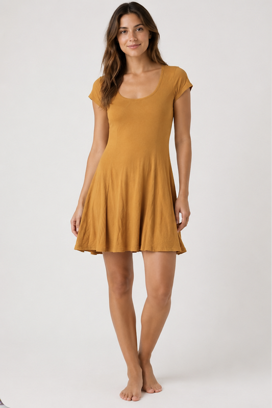 Slub Knit Skater Dress