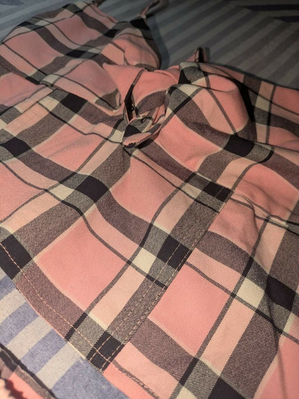 Berksha 2 Piece Black and Pink Plaid Set