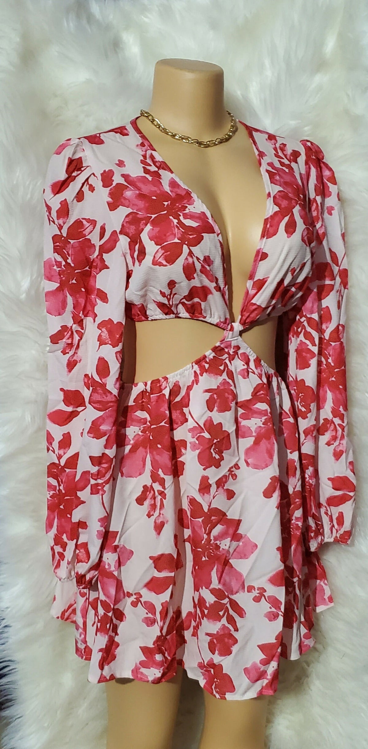 Floral Cut Out Dress