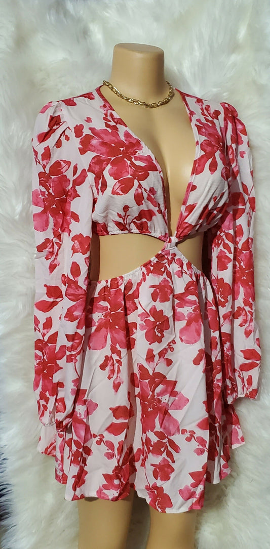 Floral Cut Out Dress