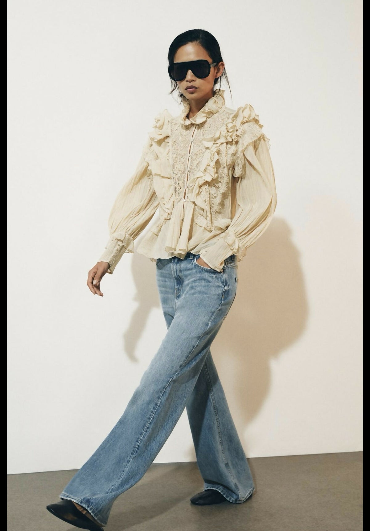 ZW COLLECTION ROMANTIC RUFFLED SHIRT