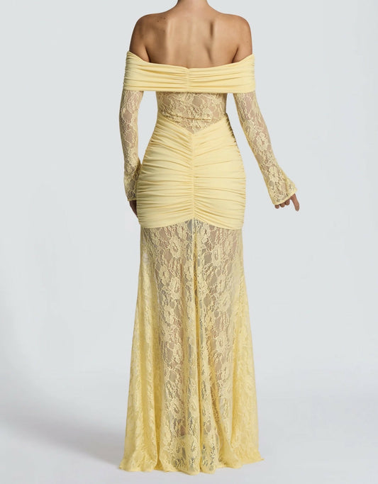 Yellow Formal dress.