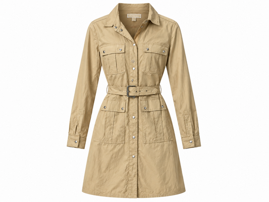 Michael By Michael Kors Belted Shirt Dress