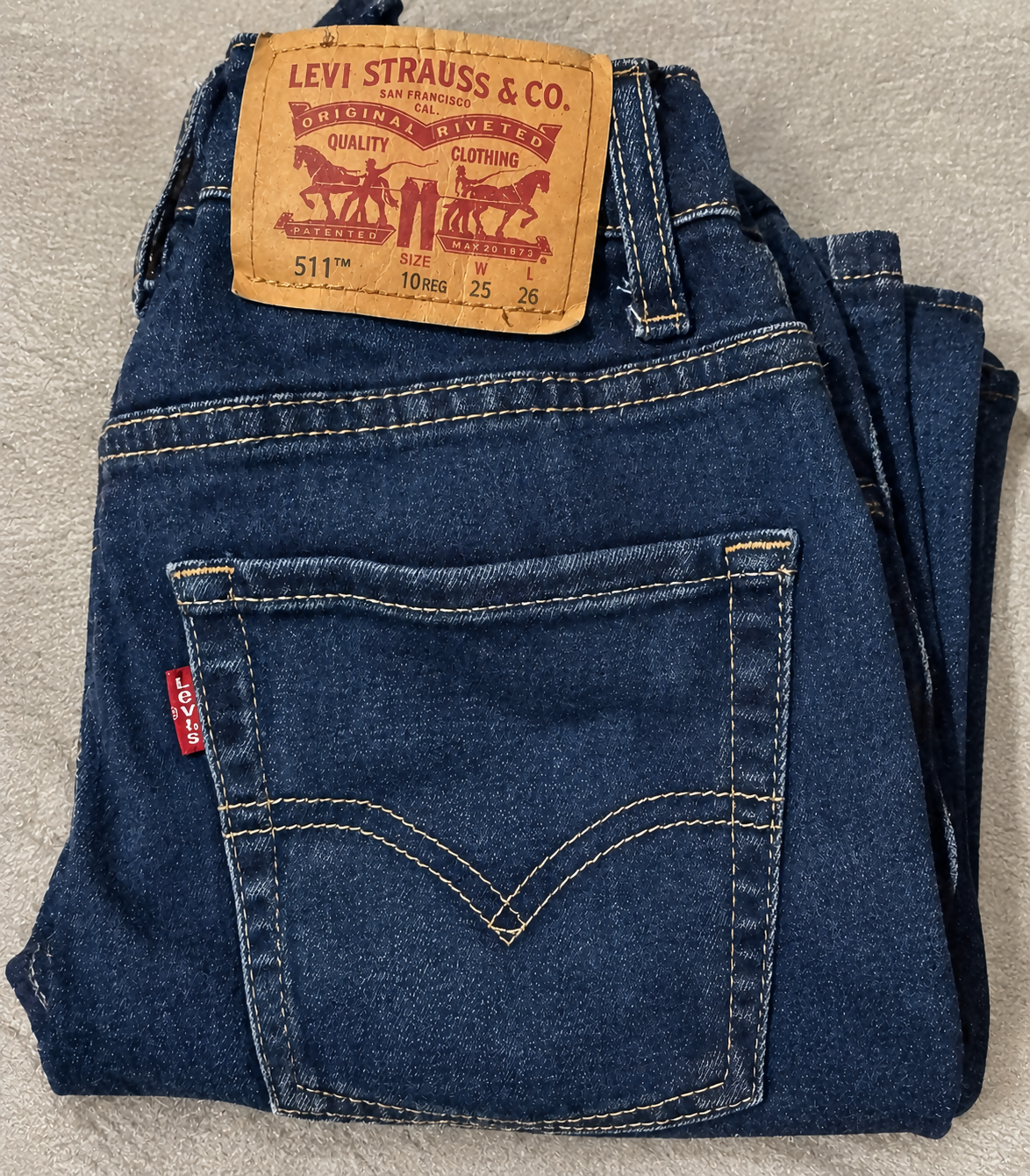 Boys Levi 511 Size 10 Reg
