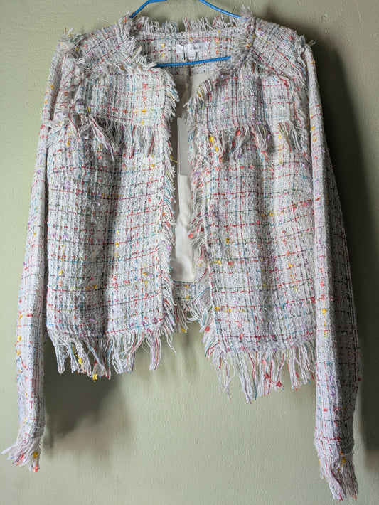 Tweed White Multicolour Blazer
