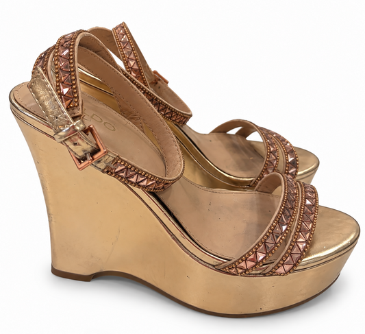 Aldo Rose Gold Wedges