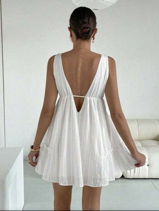 Cotten Front Tie Dress
