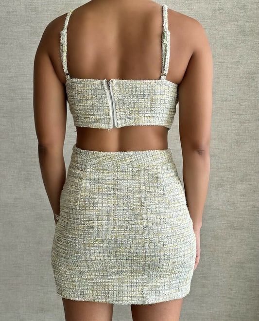 Pastel Textured Two-Piece Set