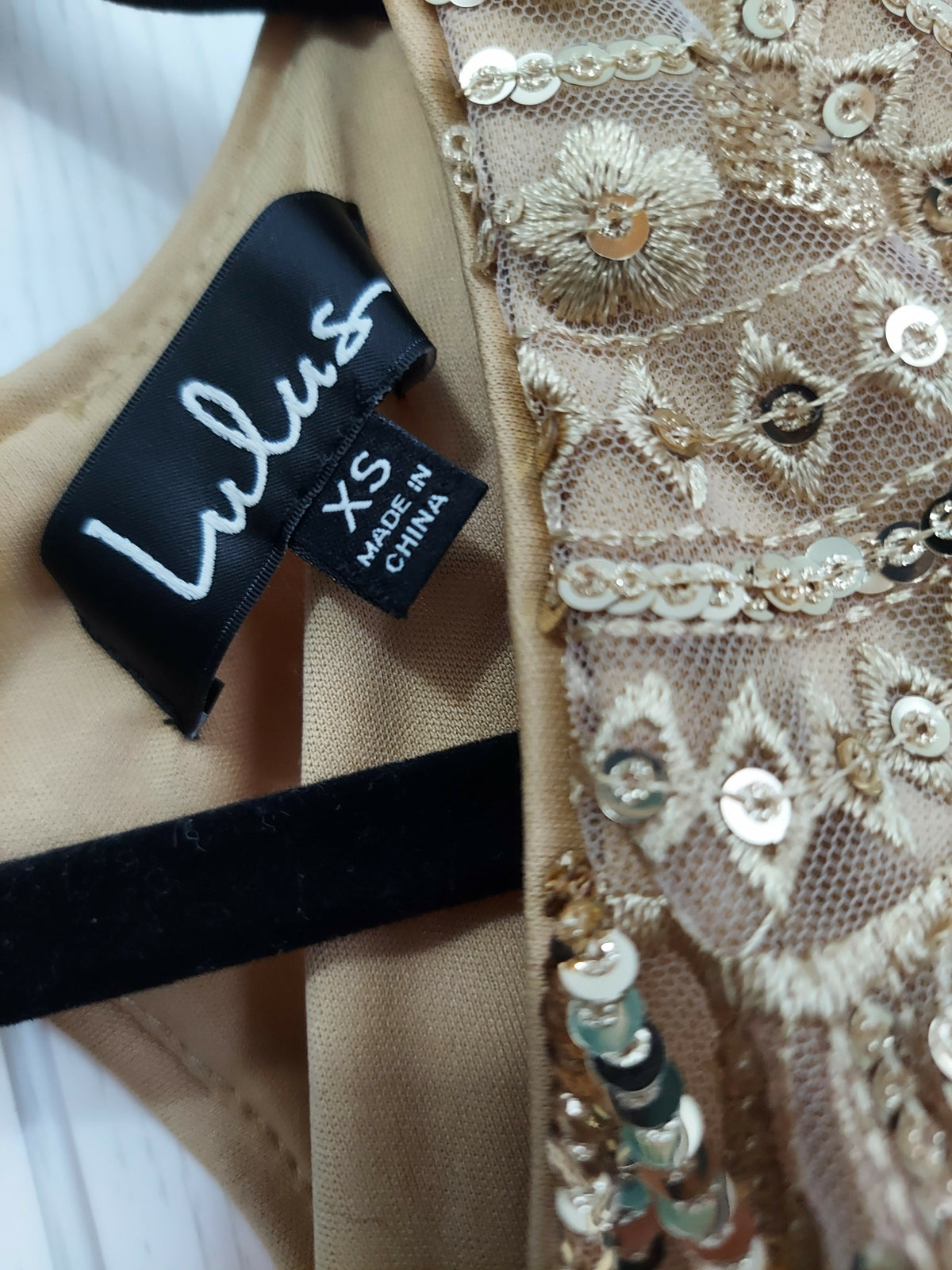 Lulu's Gold Sequin Midi Dress