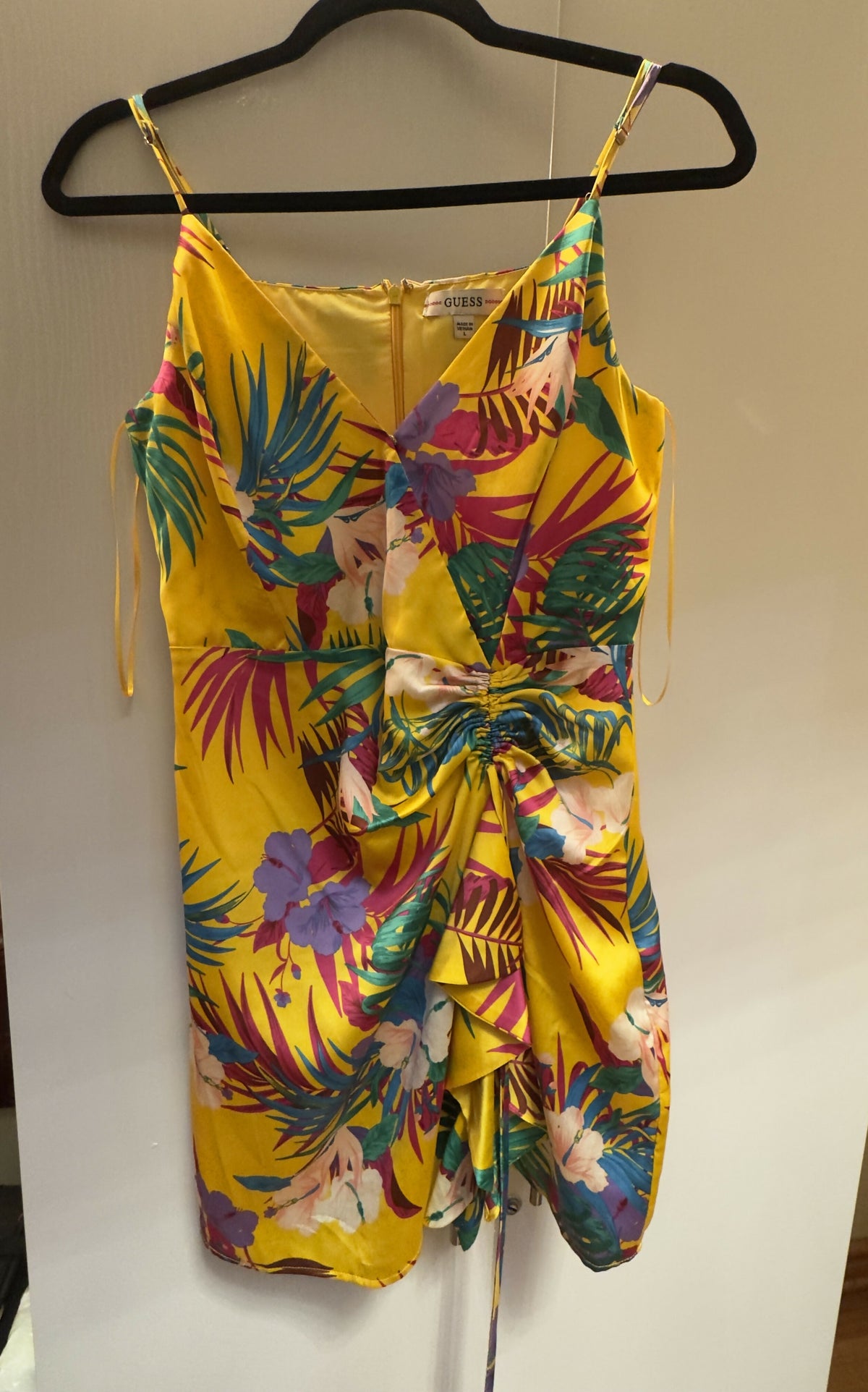 GUESS TROPICAL PRINT MINI DRESS