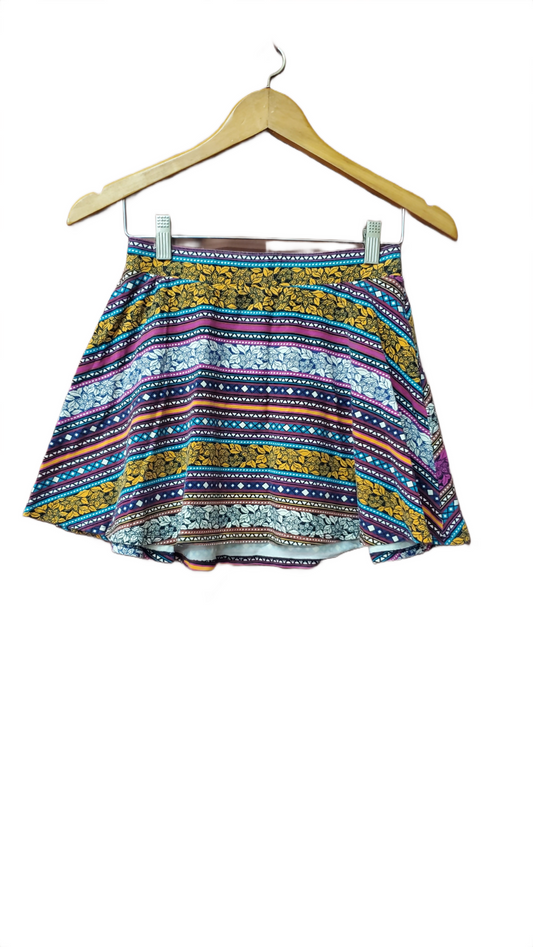 Forever 21 Girls Multicolor Abstract Print Skirt
