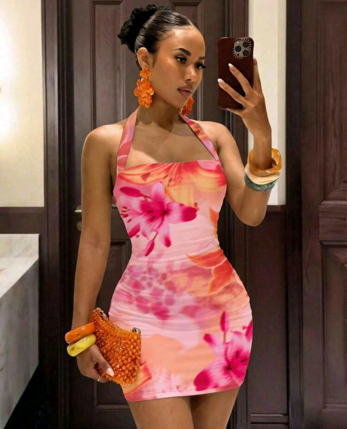 Floral Halter Dress