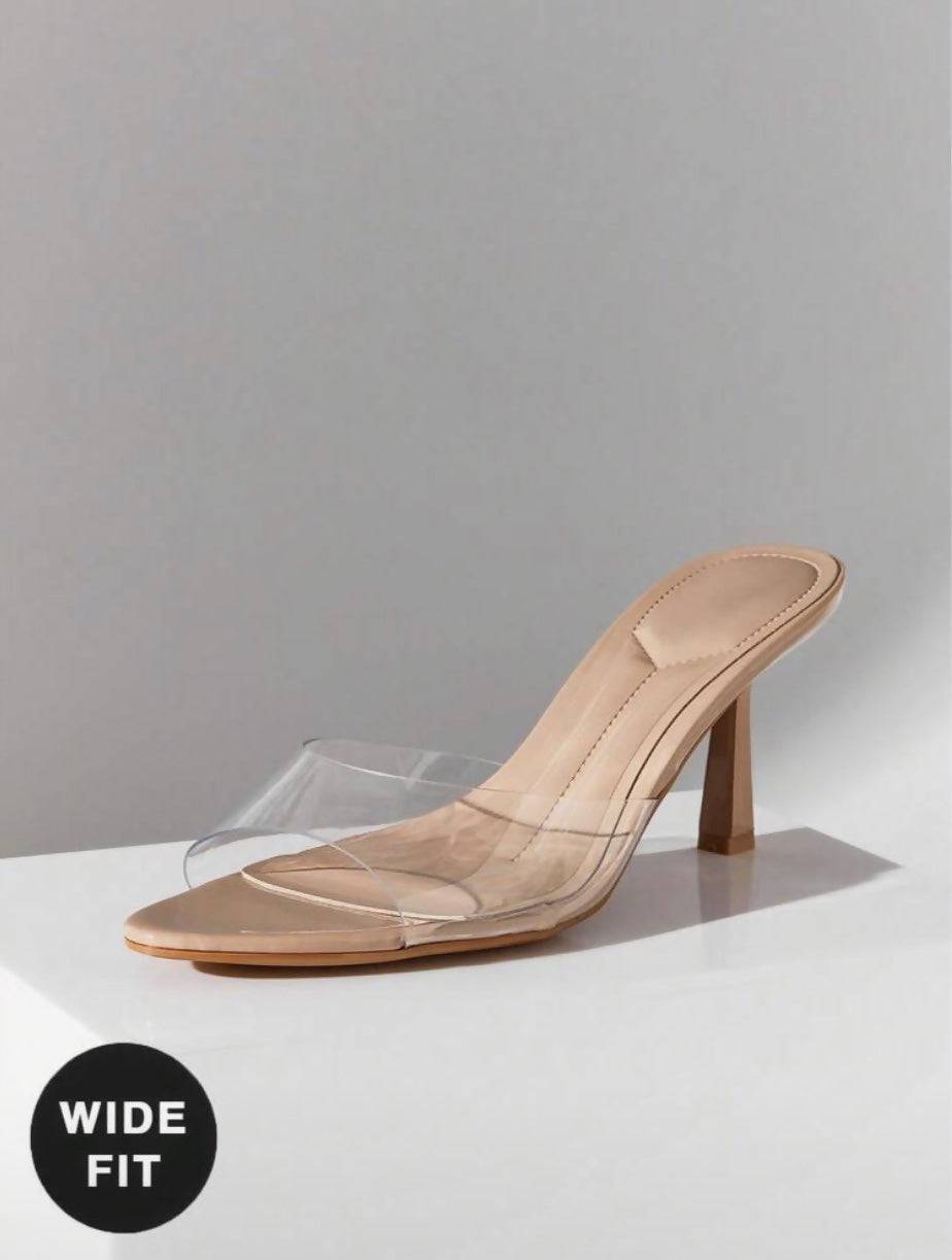 SHEIN Clear Mules💓- Wide Fit Heels