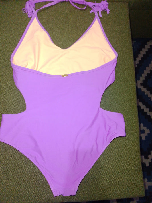 Jessica Simpson Purple/Peach Reversible Monokini