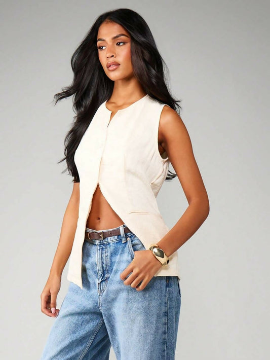 Missguided Lover Vest Blouse