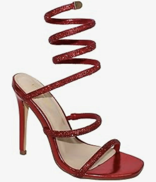 Rhinestone wrap around shoe