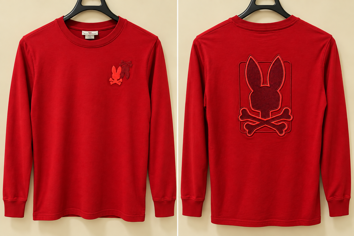 Psycho Bunny Boys’ Long-Sleeve Graphic Shirt – Size L (14–16)