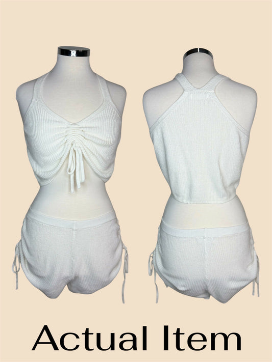 Knit Ruched Cami Top & Shorts Set