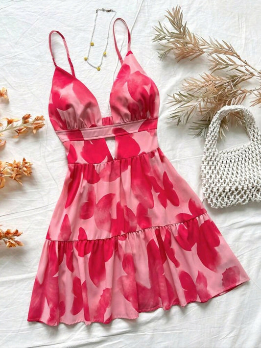 Floral Spaghetti Strap Dress