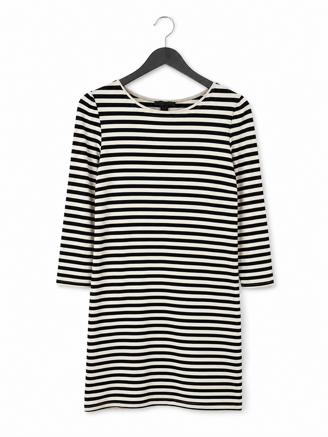 New Look Petite Black & Cream Striped Shift Dress | UK 10 / US 6