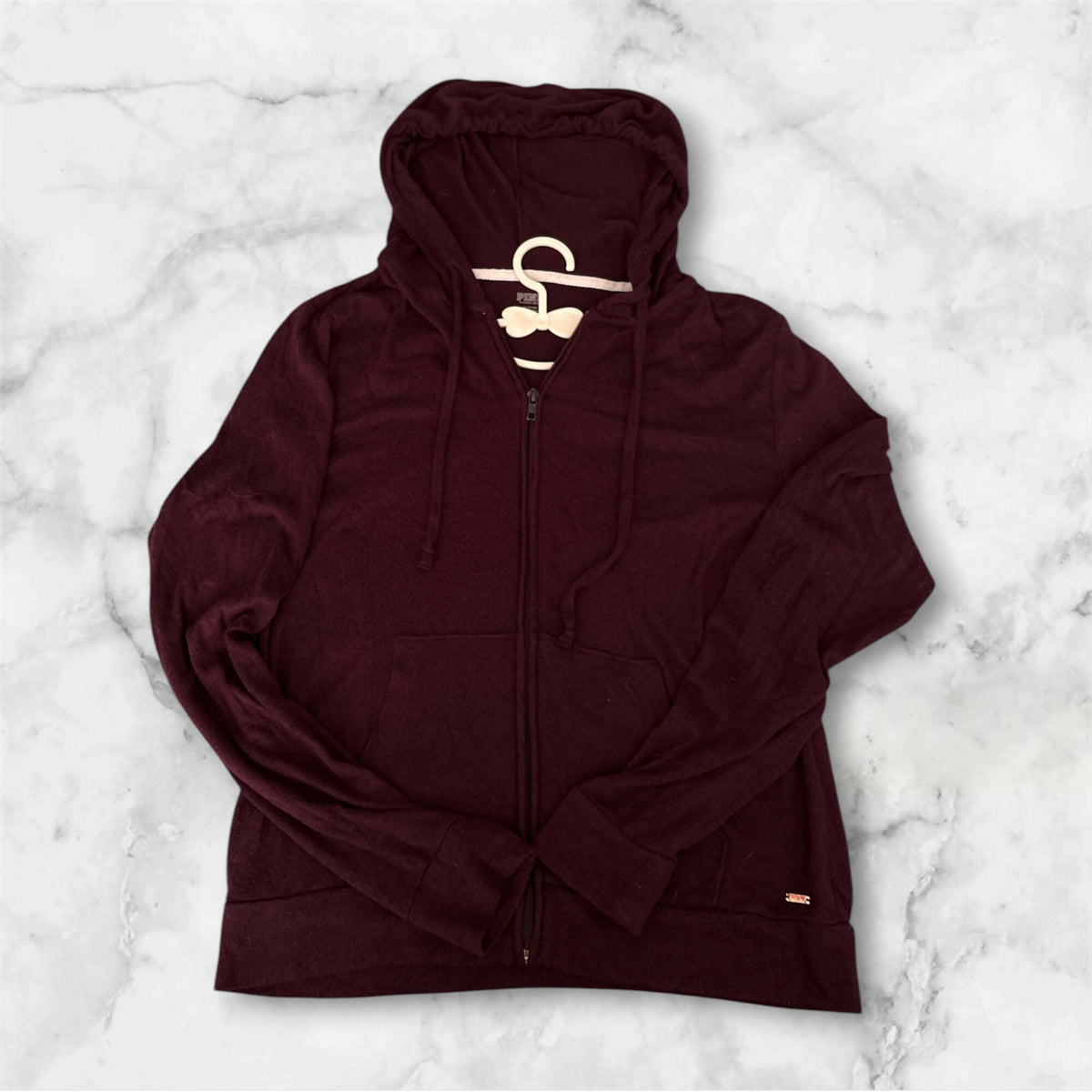 PINK Victoria’s Secret Burgundy Zip-Up Hoodie