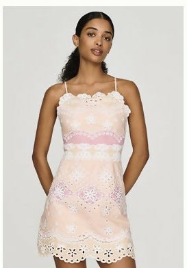 Anthropologie eyelet mini dress